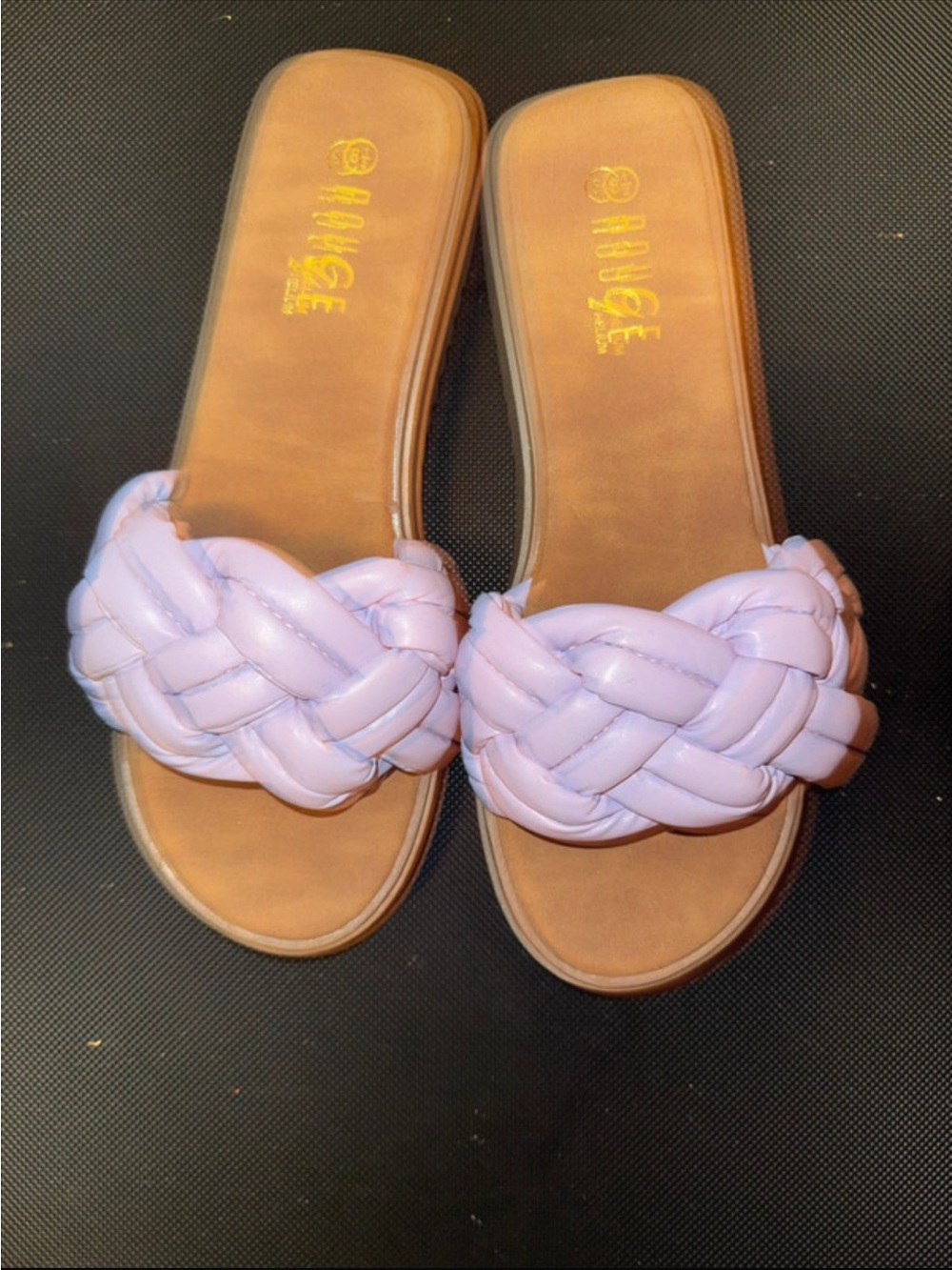 Rouge! Lavender Braided Slide Sandals for Women